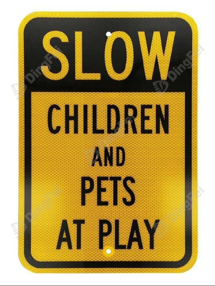 Reflective Aluminum Warning Safety Road Traffic Signs - 